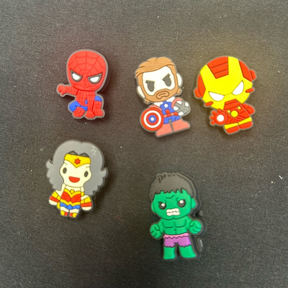 Charm Set for Crocs Spider-Man Hulk Wonderwoman